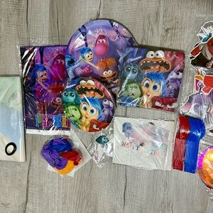 Inside Out Themed Party Supplies - Purple Blue Multicolor Party Set